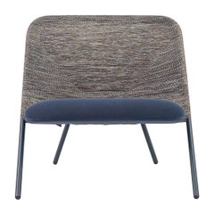 2022 Jonas Forsman für Moooi 3D-gestrickter Shift Lounge Chair in Blau Grau