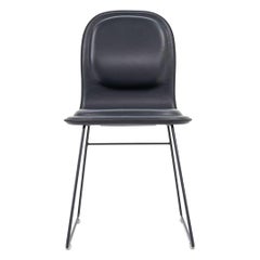 2022 Jasper Morrison for Cappellini Hi Pad Dining Chair in Black Leather