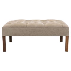 2021 KK48651 Addition Sofa / Bench in Leather w/ Dark Wood Legs by Kaare Klint