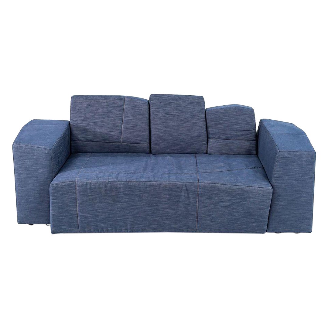 2022 Maarten Baas for Moooi SLT Double Love Seat Sofa Element S3 in Indigo Denim