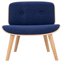 2022 Marcel Wanders for Moooi Nut Lounge Chair Divina Melange White Wash Oak