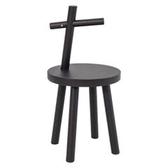 2022 Marcel Wanders for Moooi Woody Oak Side Table with Black Stain