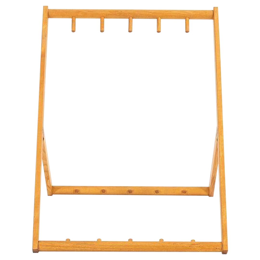 2021 Mogens Koch & Carl Hansen MK99201 Beech Oil Stand For Folding Chairs For Sale