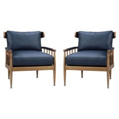 Pair of Modern Spindle Armchairs