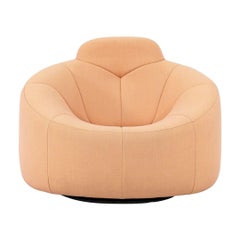 2023 Pierre Paulin PUMPKIN High Back Swivel Lounge Chair in Steelcut Trio Saumon