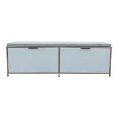 2023 Pagnon & Pelhaitre DITA Bench w/ Blue Lavande Cushion on Steelcut Finish