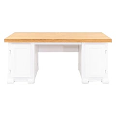 2022 Studio Job pour Moooi Paper Double Pedestal Desk 180, blanc avec chêne