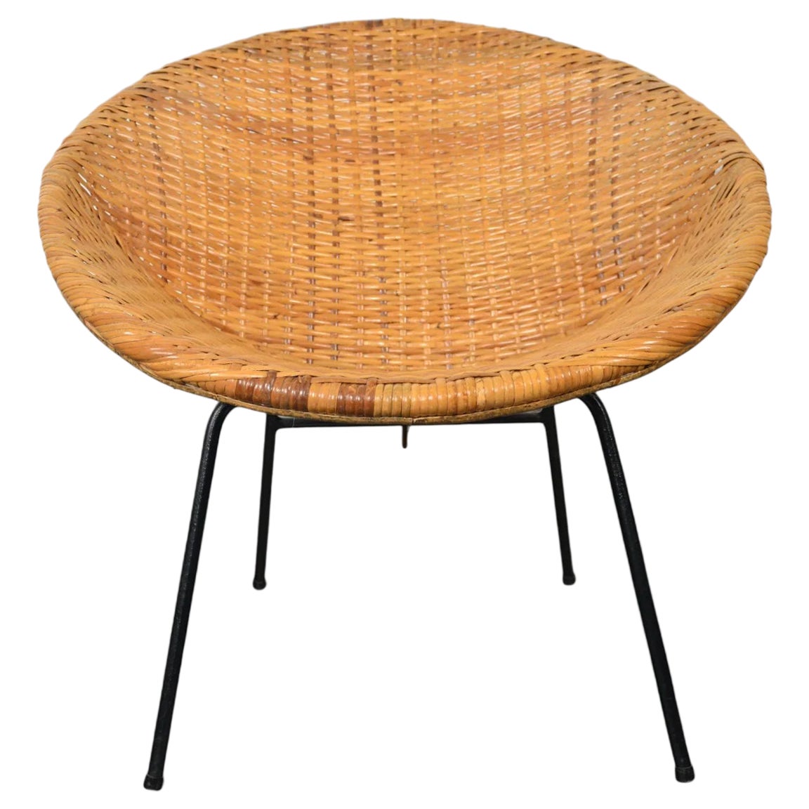 1950s French Cane Lounge / Occasional Chair