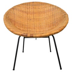 1950s French Cane Lounge / Occasional Chair