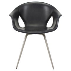 2013 Ginger Ale Leather Dining Chairs by Roberto Lazzeroni for Poltrona Frau
