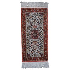 Vintage Silk Hand Knotted Floral All Over Area Rug Carpet Mat 4'