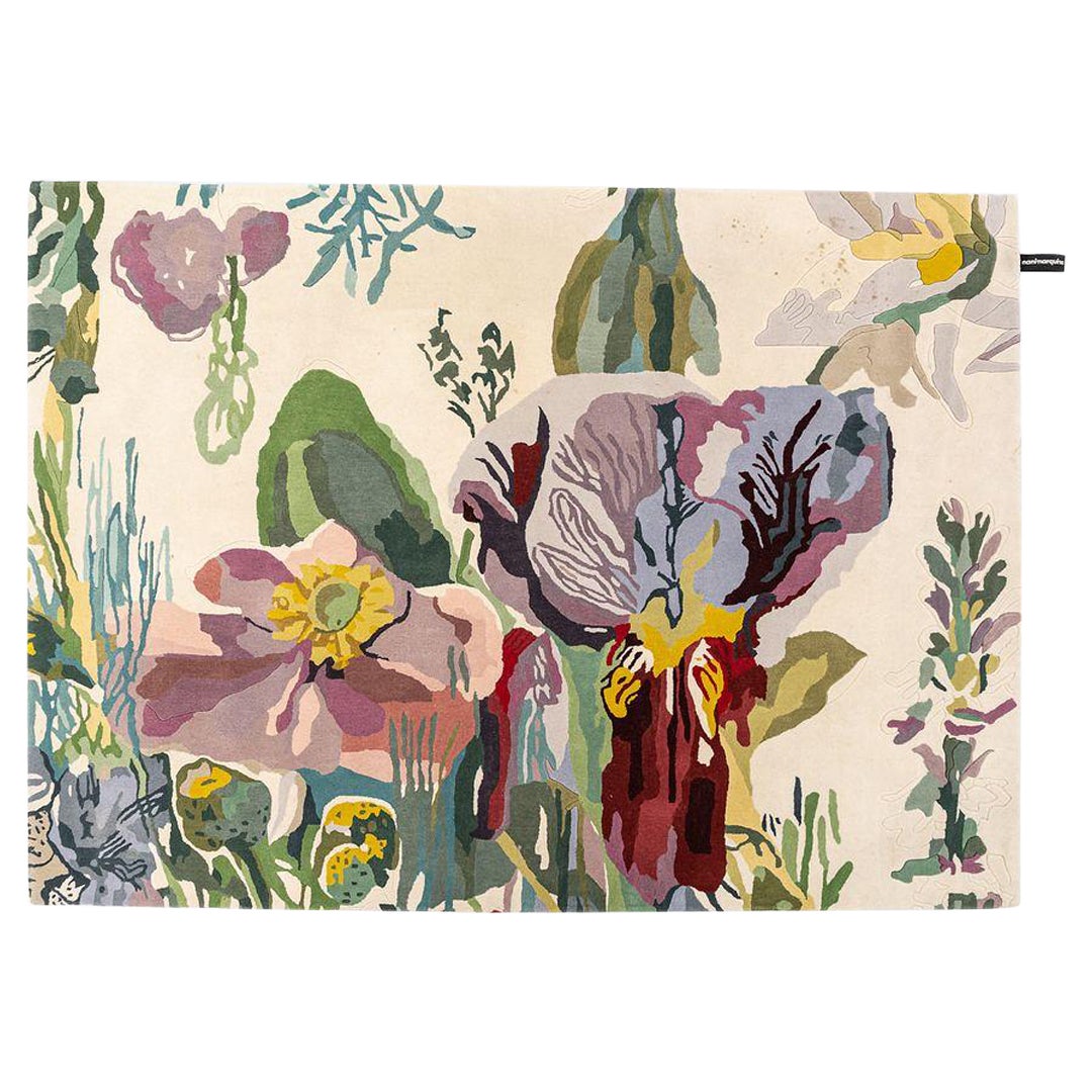 2022 Santi Moix for Nanimarquina Flora Backyard, Needs Cleaning / Stained For Sale