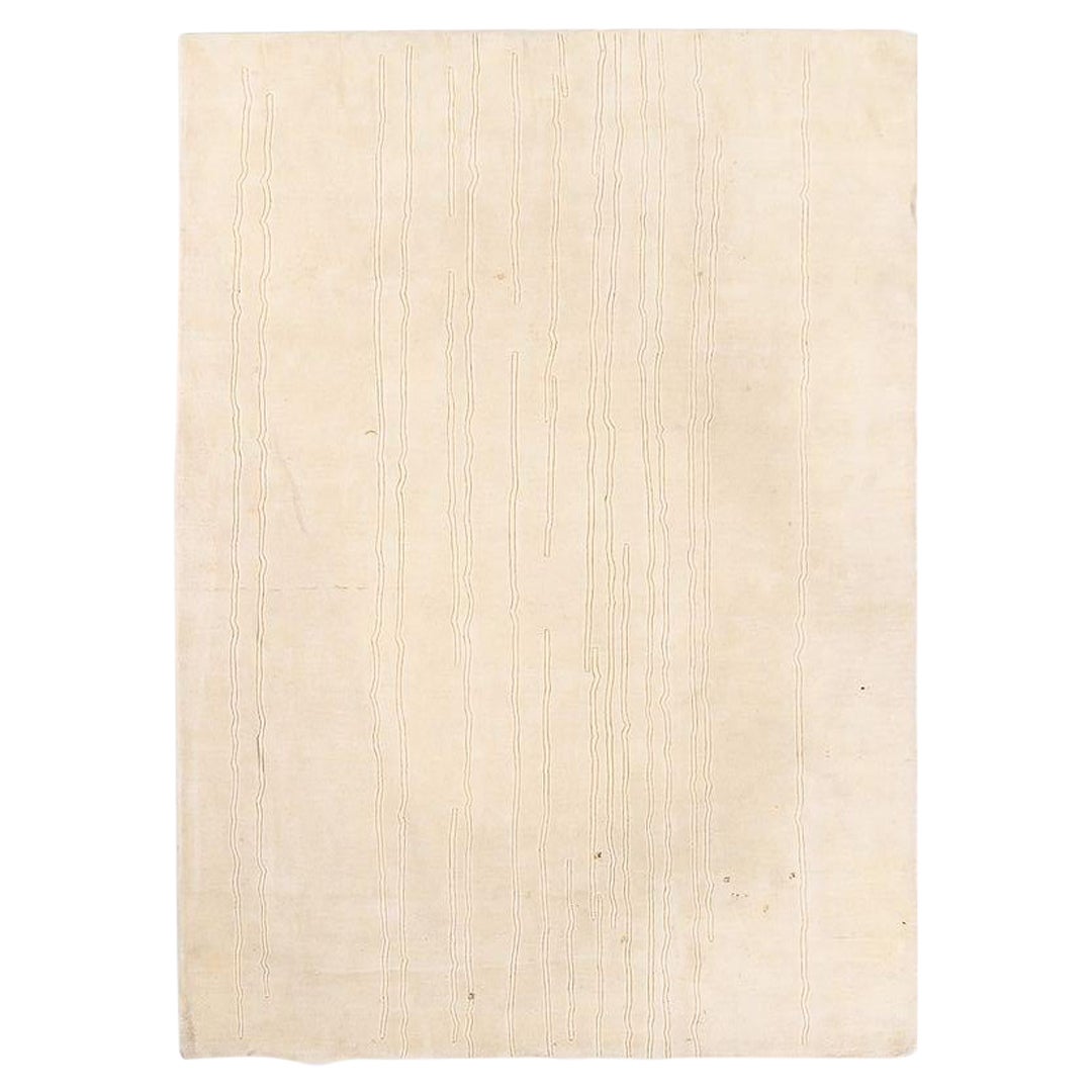 2022 Carl Hansen White on White Woodlines Area Rug by Naja Utzon Popov