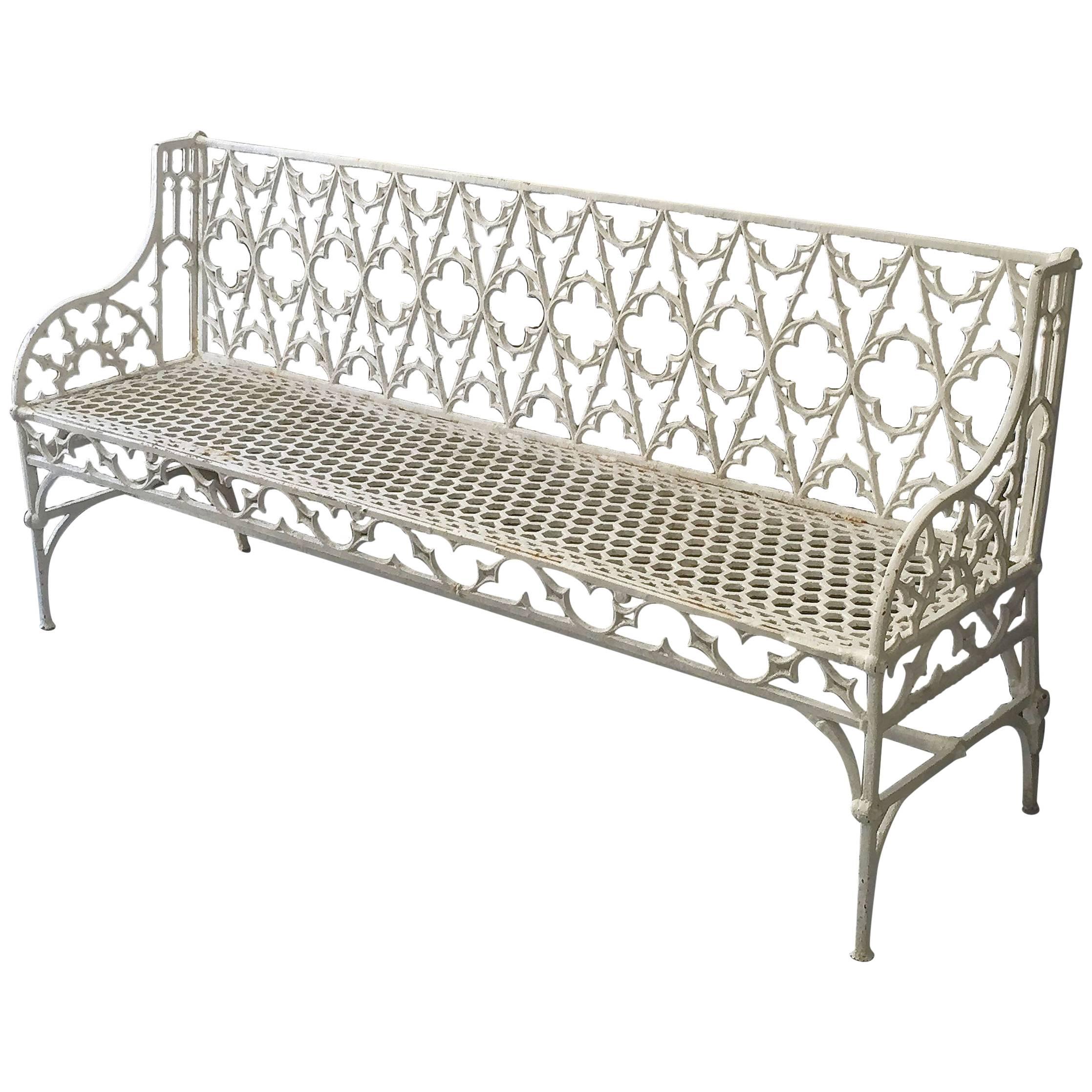Large French Val D'osne Cast Iron Garden Bench