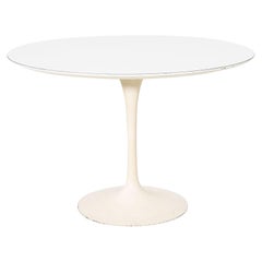 1960s Eero Saarinen for Knoll Tulip Pedestal Dining Table with Round Laminate Top