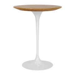 2022 Eero Saarinen for Knoll Tulip Pedestal Round Side Table with 16" Oak Top