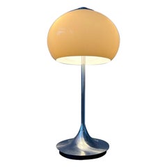 Retro Mid Century Beige Mushroom Table Lamp, 1970's