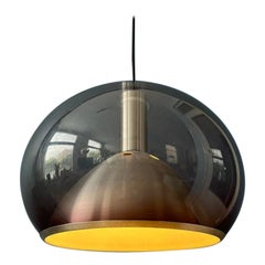 Mid Century Plexiglass Space Age Mushroom Hanging Lamp, 1970's