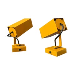 Red Space Age Eyeball Wall Lamps (or Desk Lamps), 1970's
