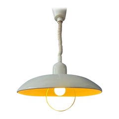 Vintage-Pendelleuchte aus beigem Metall im Space Age-Stil, 1970er Jahre