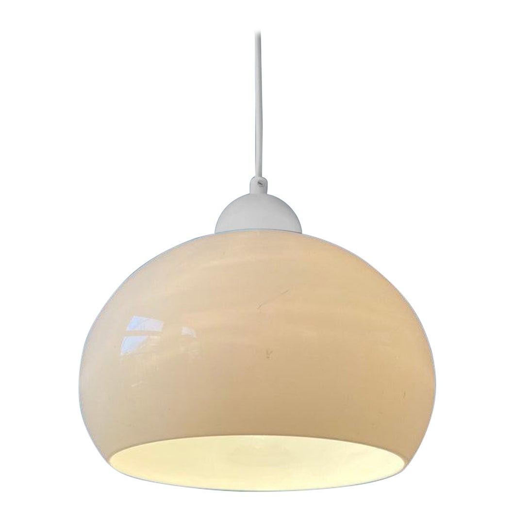 Piccola lampada a sospensione a fungo White Space AGE, anni '70