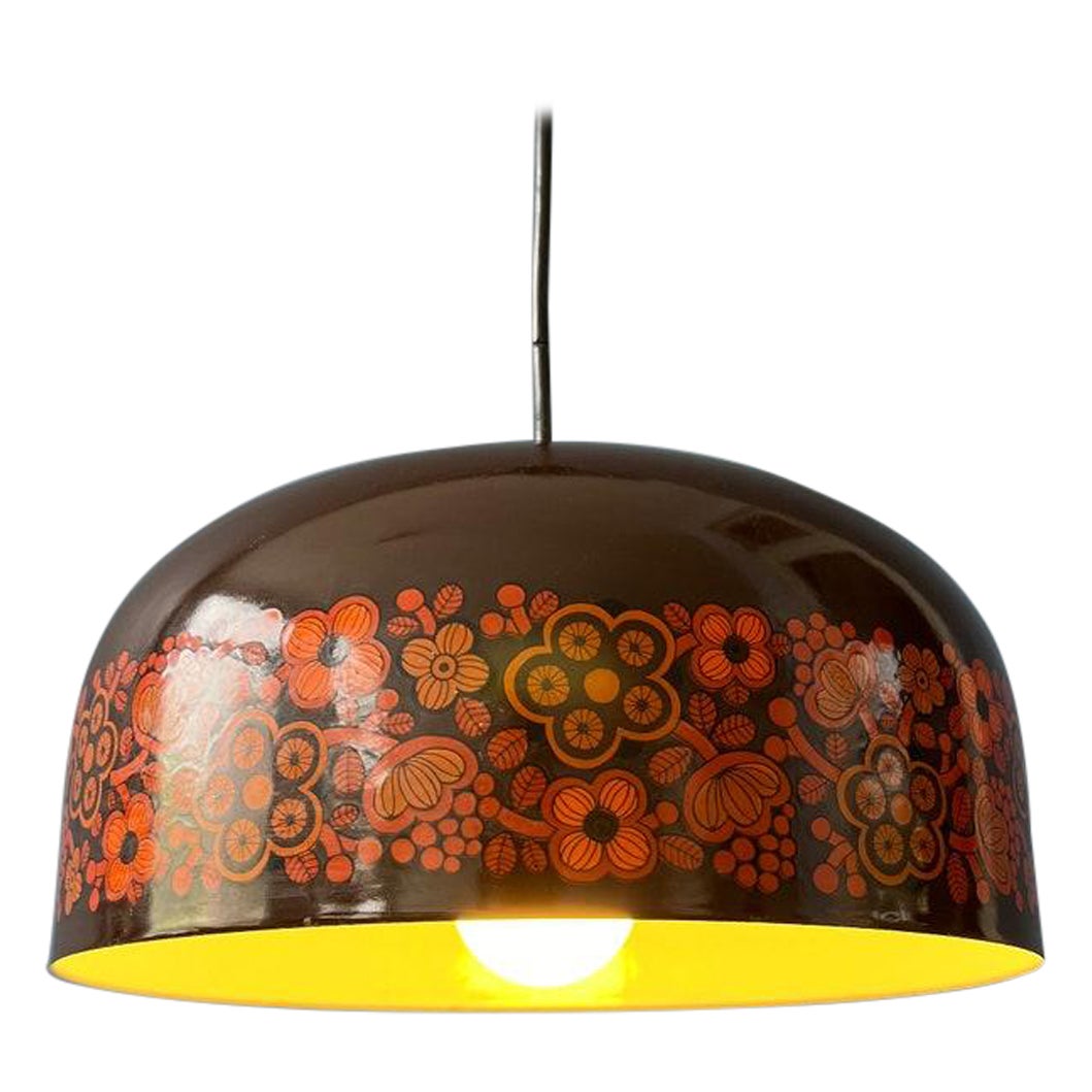 Mid Century Brown Arabia Hanging Lamp by Kaj Franck for Fog & Morup, 1970's For Sale