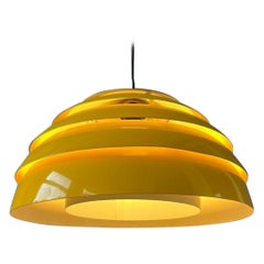 Lampe suspendue à dôme jaune Hans-Agne Jakobsson, milieu de siècle, 1970