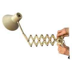 Mid Century White Scissor Wall Light, 1970s