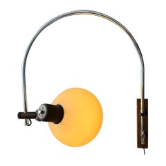 Vintage Mid Century Herda Mushroom Arc Wall Lamp - Space Age Light Fixture, 1970s