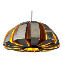Mid Century Pendant Lamp by Werner Schou for Coronell Elektro Denmark, 1970s