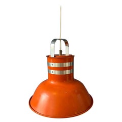 Ateljé Lyktan Orange 'Bucket' Space Age Pendelleuchte, 1970er Jahre
