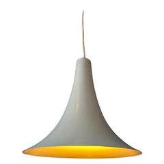 Small Vintage Beige Witch Hat Hanging Lamp, 1970s