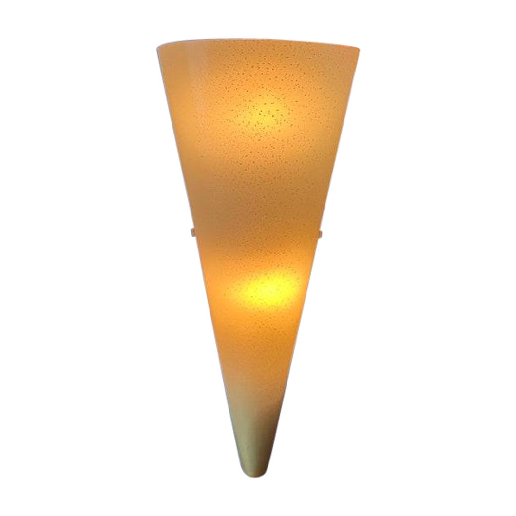Astonishing Hand-Made Glass Wall Sconce with Gold Elements, 1970s
