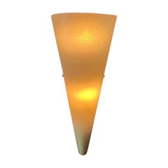 Astonishing Hand-Made Glass Wall Sconce with Gold Elements, 1970s