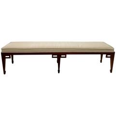 James Mont Style Mahogany Extra Long Bench 6