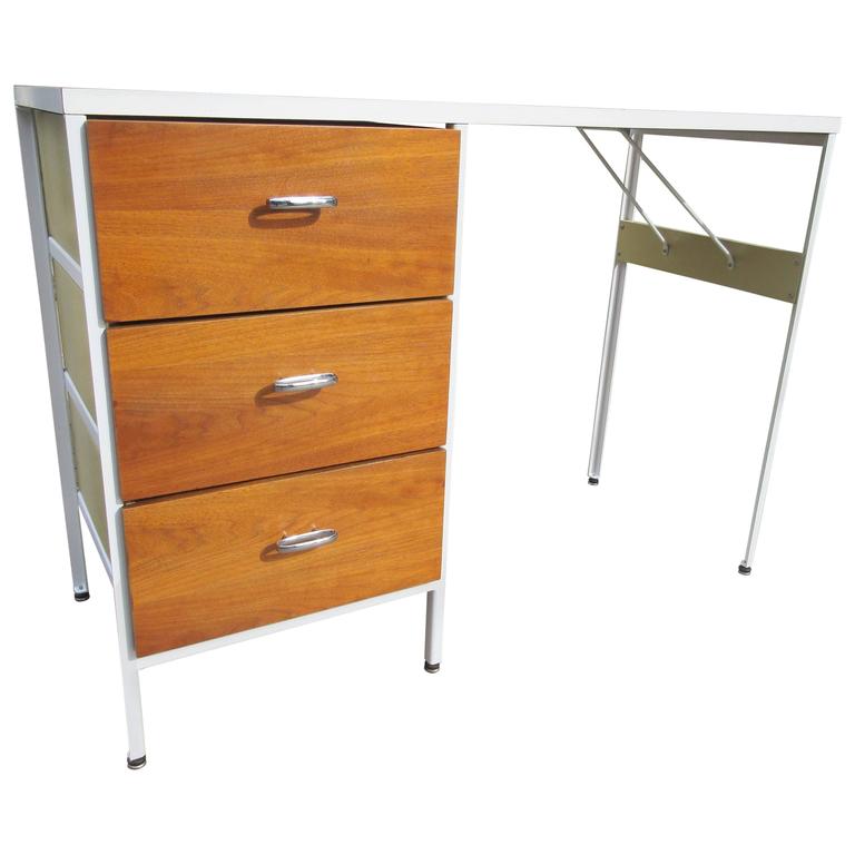 George Nelson For Herman Miller Steel Case Series Desk At 1stdibs