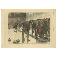 Victorian Curling Match: A Glimpse of Manchester's Ice Rink in 1877