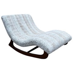 Neu gepolsterte Adrian Pearsall Schaukelwellen-Sessel-Lounge, 1960er Jahre
