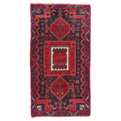 Tappeto Nahavand Hamadan rosso persiano d'epoca