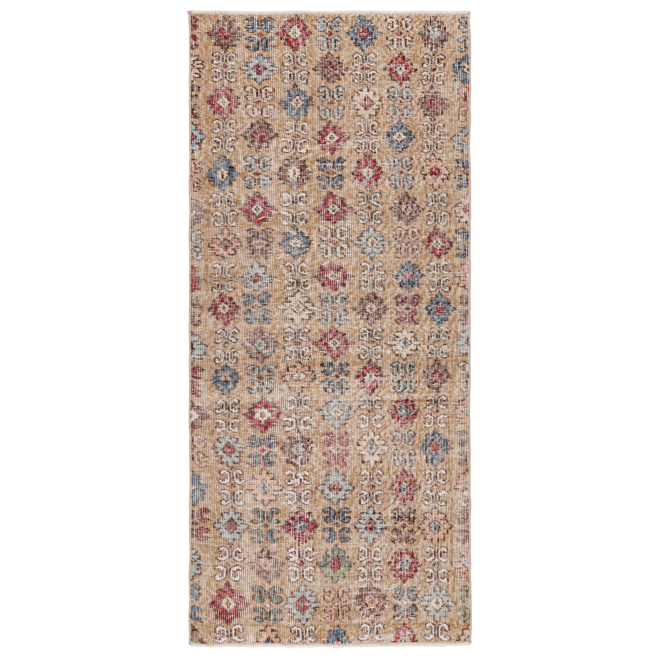 Tappeto Zeki Múren vintage in marrone con motivi floreali colorati da Rug & Kilim