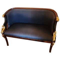 Federal Style Upholstered Settee