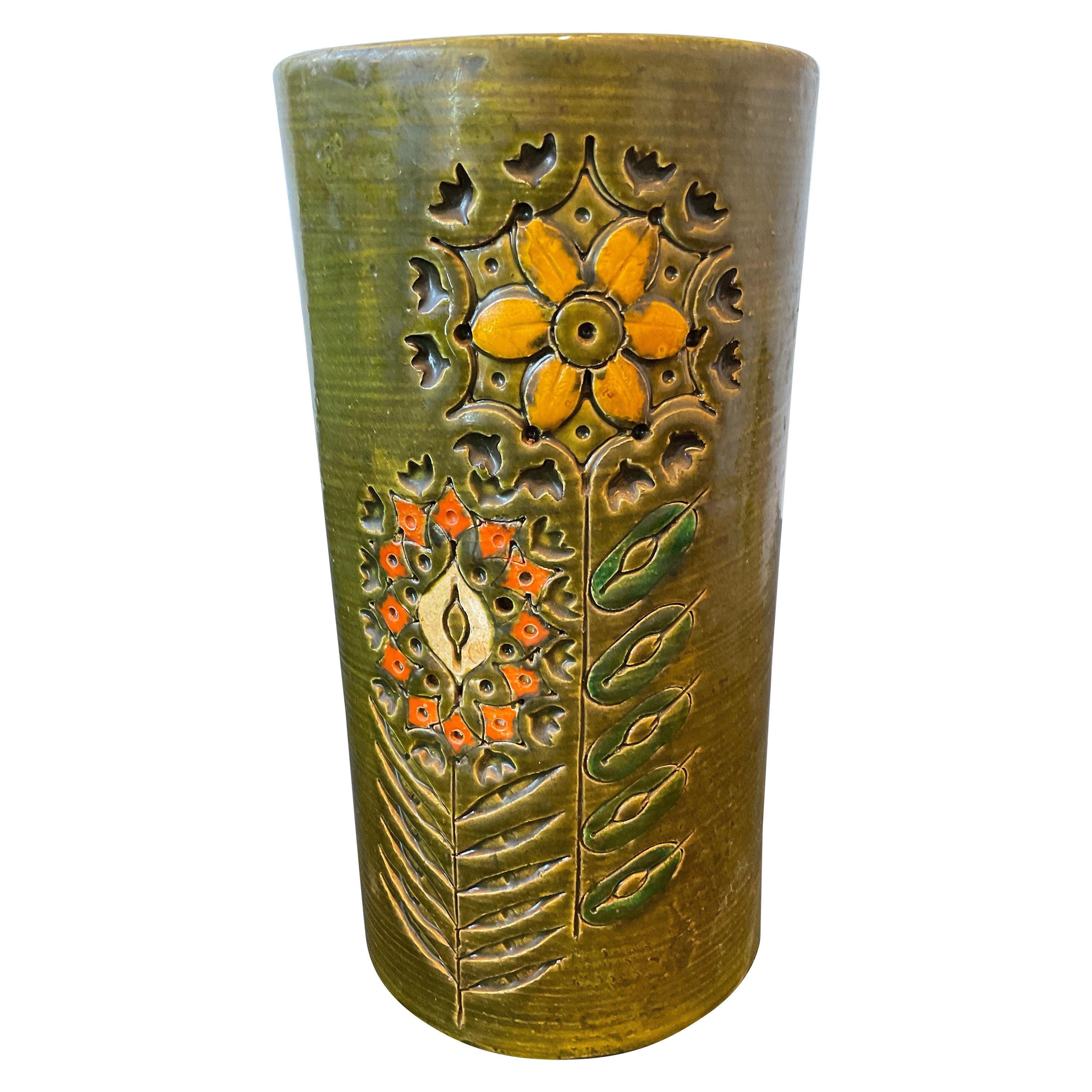 Jarrón Bitossi Floral Verde en venta