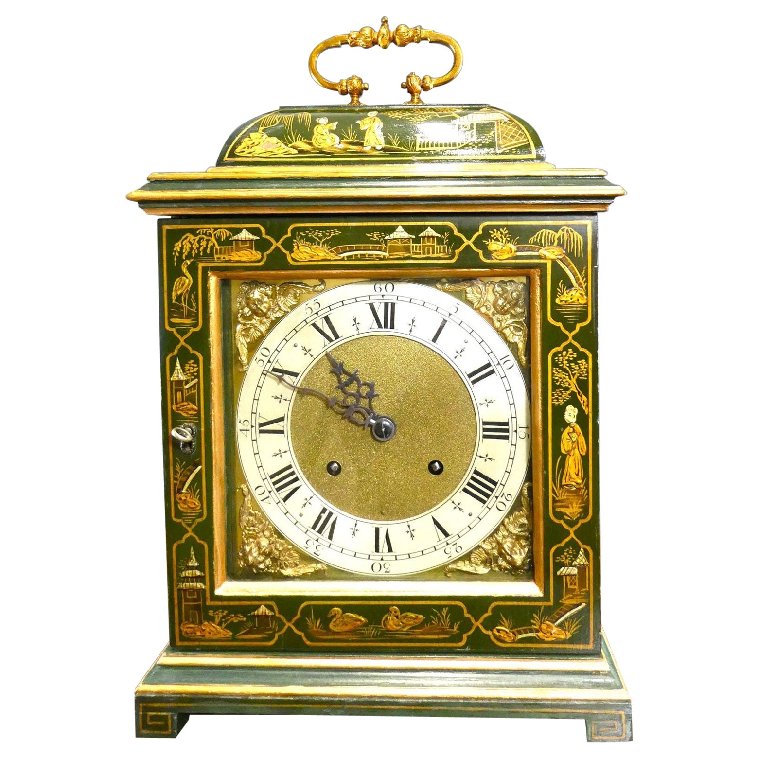Orologio da camino decorato in stile cineseria edoardiana, Peerless