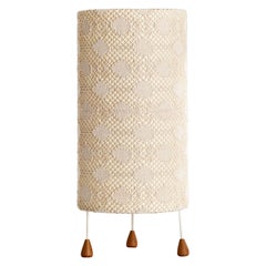 Swedish Designer, Table Lamp, Fabric, Metal, Wood, Sweden, 1960s