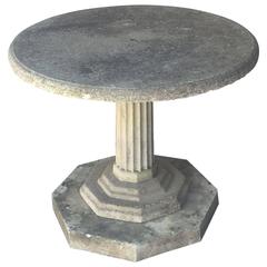 English Round Garden Stone Table