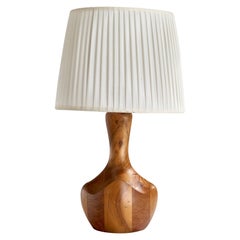 French Designer, Table Lamp, Pine, France, 1960s