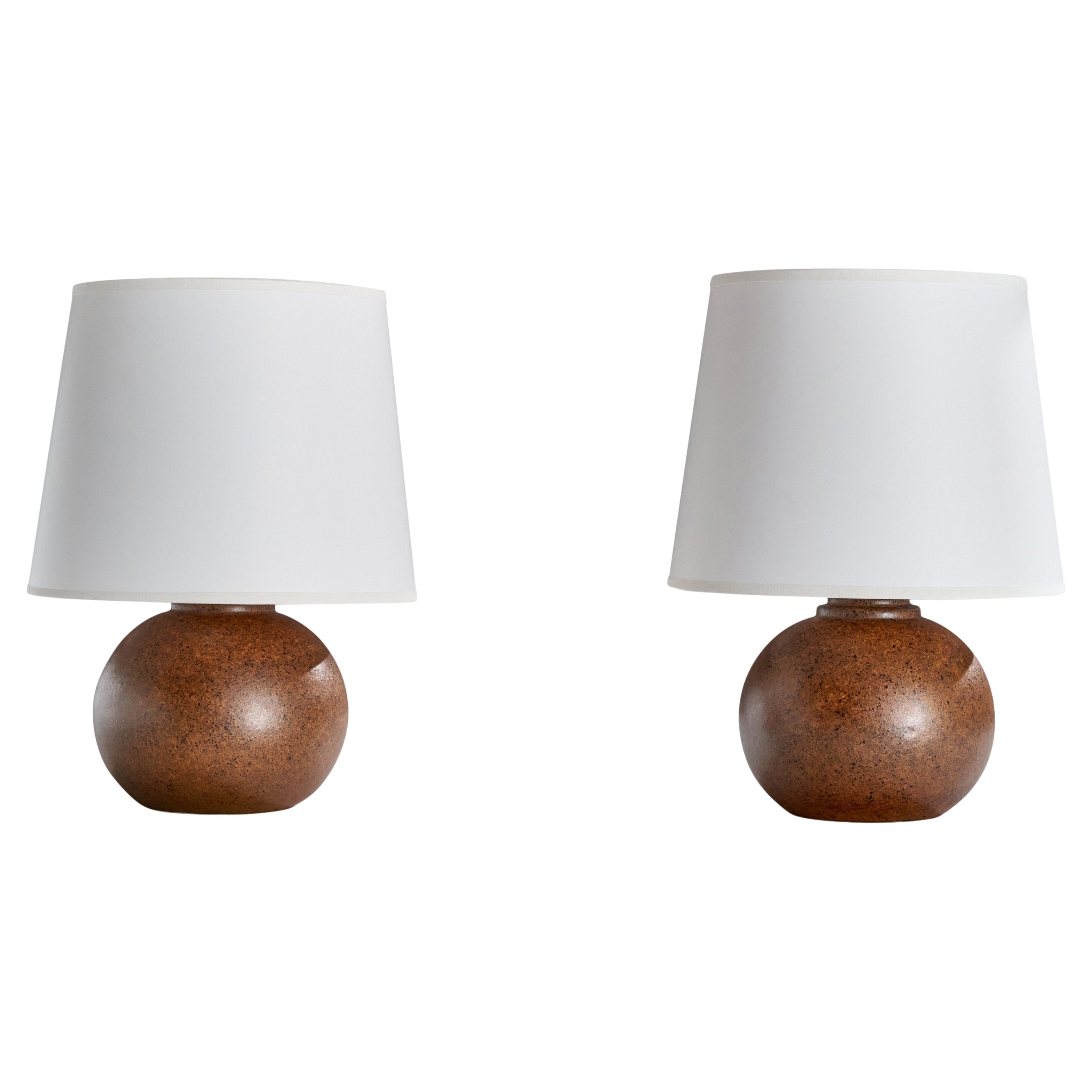 Bruno Karlsson, lampes de table, grès, Suède, années 1960