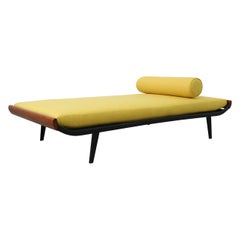 "Cleopatra" Wide Daybed with Yellow Mattress and Bolster by A.R. Cordemeyer