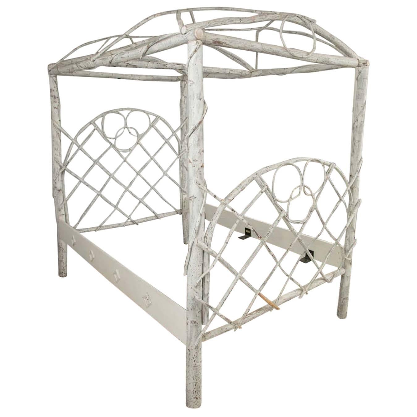 "Rocky Mountain Retreat" or "Exotic Beach Resort" Four Poster Branch Bed For Sale