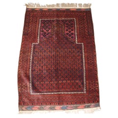 Antique Timuri Baluch Prayer Rug With Dokhtar-E-Qazi Design, Circa 1900/20